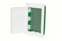 Корпус встраиваемый City9 Box IT 3 ряда 36мод. 2 розетки с бел. дверцей SE EZ9E312P2FIT ТехноИмпульс