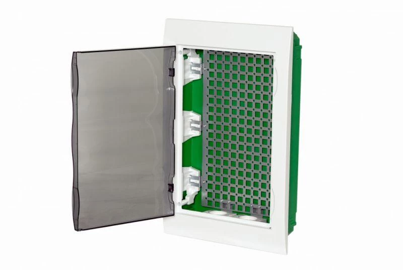 Корпус встраиваемый City9 Box IT 3 ряда 36мод. 2 розетки с прозр. дверцей SE EZ9E312S2FIT ТехноИмпульс
