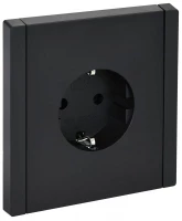 Розетка СП FORTE&PIANO FP116 16А с заземл. без защ. шторок винт. крепл. черн. IEK FP-R11-16-K02 ТехноИмпульс