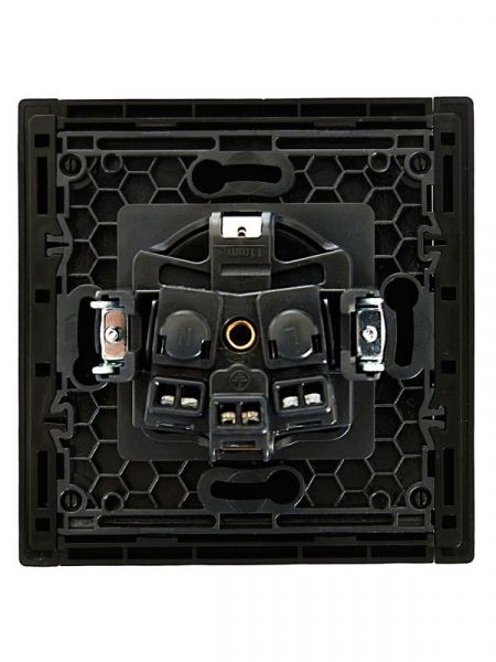 Розетка СП FORTE&PIANO FP116 16А с заземл. без защ. шторок винт. крепл. черн. IEK FP-R11-16-K02 ТехноИмпульс