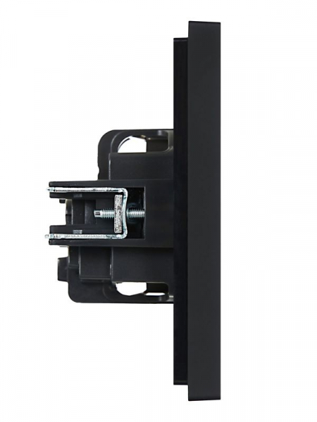 Розетка СП FORTE&PIANO FP116 16А с заземл. без защ. шторок винт. крепл. черн. IEK FP-R11-16-K02 ТехноИмпульс