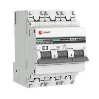 Выключатель автоматический модульный 3п C 3А 4.5кА ВА 47-63 PROxima EKF mcb4763-3-03C-pro ТехноИмпульс