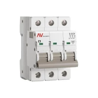 Выключатель автоматический модульный 3п C 1А 6кА AV-6 AVERES EKF mcb6-3-01C-av ТехноИмпульс