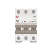 Выключатель автоматический модульный 3п B 16А 6кА AV-6 AVERES EKF mcb6-3-16B-av ТехноИмпульс