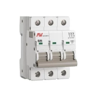 Выключатель автоматический модульный 3п D 25А 6кА AV-6 AVERES EKF mcb6-3-25D-av ТехноИмпульс