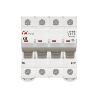 Выключатель автоматический модульный 4п C 32А 6кА AV-6 AVERES EKF mcb6-4-32C-av ТехноИмпульс