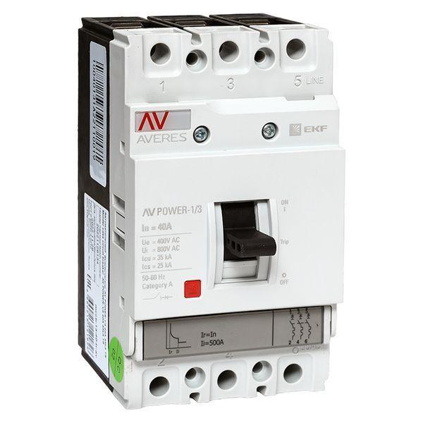 Выключатель автоматический 3п 40А 35кА AV POWER-1/3 TR AVERES EKF mccb-13-40-TR-av ТехноИмпульс