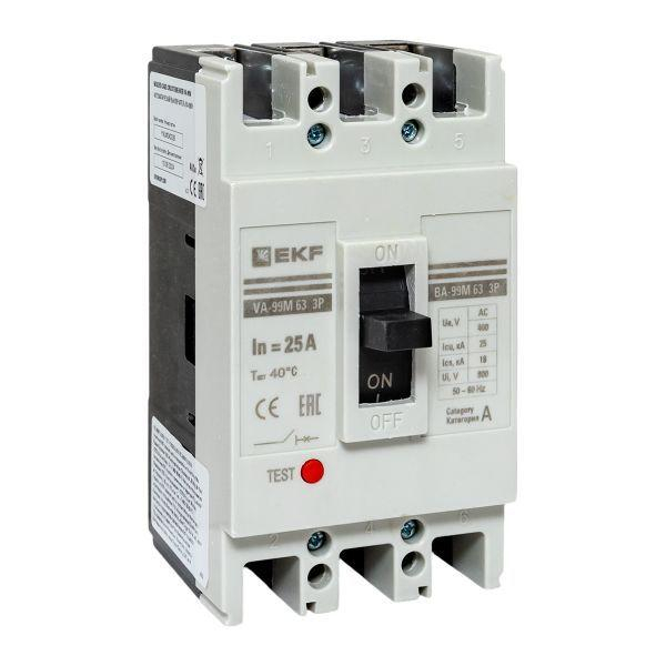 Выключатель автоматический 3п 63/25А 25кА ВА-99М PROxima EKF mccb99-63-25m ТехноИмпульс