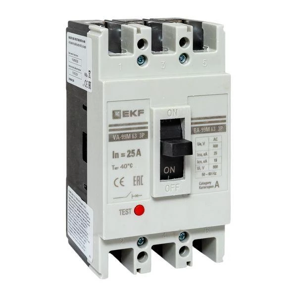 Выключатель автоматический 3п 63/25А 25кА ВА-99М PROxima EKF mccb99-63-25m ТехноИмпульс