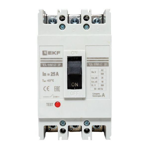 Выключатель автоматический 3п 63/25А 25кА ВА-99М PROxima EKF mccb99-63-25m ТехноИмпульс