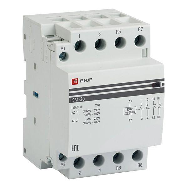 Контактор модульный КМ 20А 2NО+2NC (3 мод.) PROxima EKF km-3-20-22 ТехноИмпульс