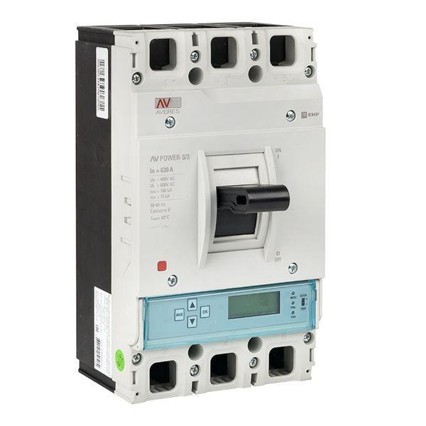 Выключатель автоматический 630А 100кА AV POWER-3/3 ETU6.0 AVERES EKF mccb-33-630H-6.0-av ТехноИмпульс