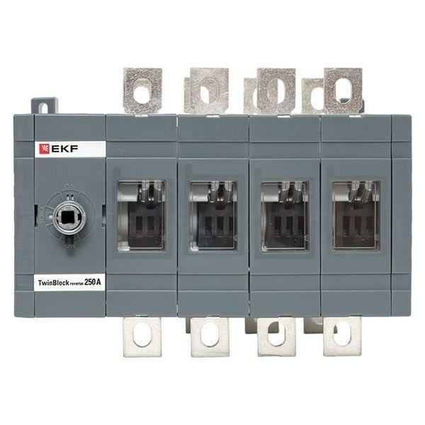 Рубильник 4п 250А реверсивный без рукоятки управления TwinBlock EKF tb-s-250-4p-rev ТехноИмпульс