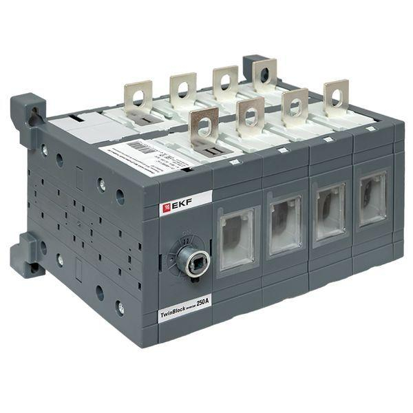 Рубильник 4п 250А реверсивный без рукоятки управления TwinBlock EKF tb-s-250-4p-rev ТехноИмпульс