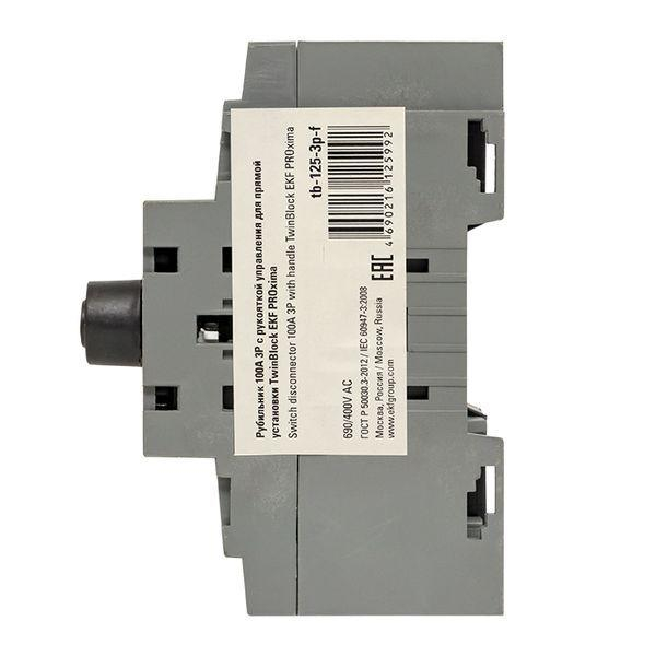 Рубильник 3п 125A c рукояткой управления для прямой установки TwinBlock EKF tb-125-3p-f ТехноИмпульс