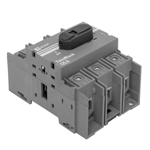 Рубильник 3п 125A c рукояткой управления для прямой установки TwinBlock EKF tb-125-3p-f ТехноИмпульс