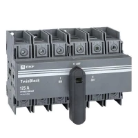 Рубильник 3п 125A реверсивный c рукояткой для прямой установки TwinBlock EKF tb-s-125-3p-rev ТехноИмпульс