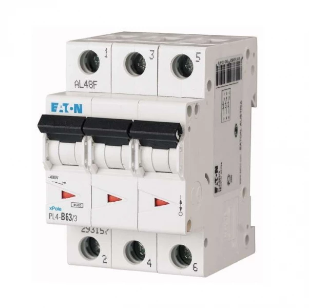 Выключатель автоматический модульный 3п C 16А 4.5кА PL4-C16/3 EATON 293160 ТехноИмпульс