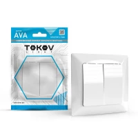 Выключатель 2-кл. СП AVA 10А IP20 в сборе бел. TOKOV LIGHT TKL-AV-V2F-C01 ТехноИмпульс