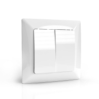 Выключатель 2-кл. СП AVA 10А IP20 в сборе бел. TOKOV LIGHT TKL-AV-V2F-C01 ТехноИмпульс