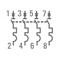 Выключатель автоматический модульный 4п C 10А 4.5кА ВА 47-63 PROxima EKF mcb4763-4-10C-pro ТехноИмпульс
