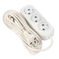 Удлинитель 3х5м без заземл. 10А IP20 Эксперт 2.2кВт ПВС 2х0.75 PROxima EKF UBA10-275-3-05 ТехноИмпульс