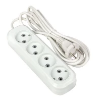 Удлинитель 4х3м без заземл. 10А IP20 Эксперт 2.2кВт ПВС 2х0.75 PROxima EKF UBA10-275-4-03 ТехноИмпульс