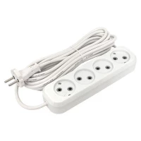 Удлинитель 4х5м без заземл. 10А IP20 Эксперт 2.2кВт ПВС 2х0.75 PROxima EKF UBA10-275-4-05 ТехноИмпульс