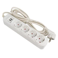 Удлинитель 4х5м 16А IP20 Эксперт 3.5кВт 2хUSB 2.1А ПВС 3х1 PROxima EKF UBA16-2USB-4-05i ТехноИмпульс