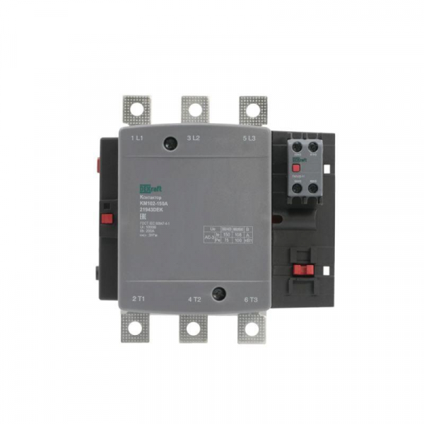 Контактор 150А 220В АС АС3 АС4 1НО+1НЗ КМ-102 DEKraft 21943DEK ТехноИмпульс