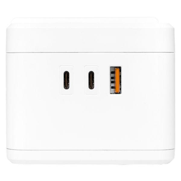 Удлинитель "Куб" 2х1.3м USB + 2Type C с быстрой зарядкой подставкой под телефон и ночником 1кв.мм EKF UBA-CUB-2-FC ТехноИмпульс