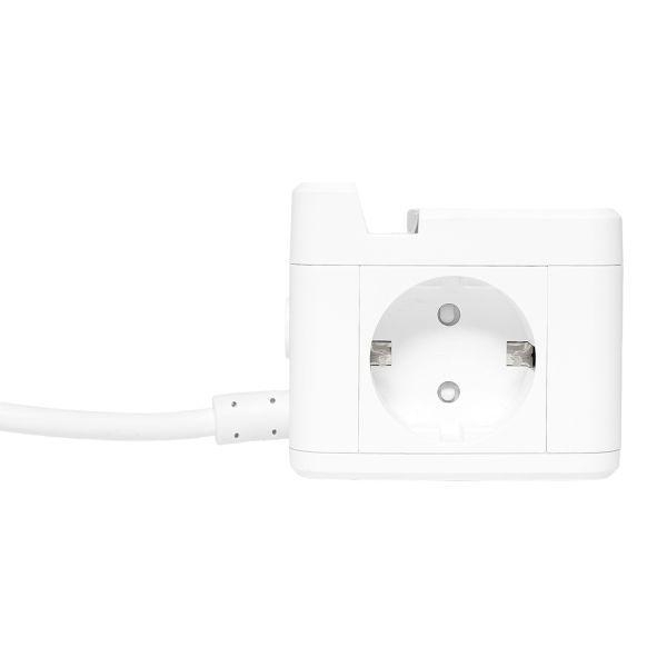Удлинитель "Куб" 2х1.3м USB + 2Type C с быстрой зарядкой подставкой под телефон и ночником 1кв.мм EKF UBA-CUB-2-FC ТехноИмпульс