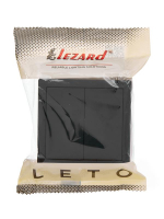Выключатель 2-кл. ОП LETO черн. бархат LEZARD 752-4200-101 ТехноИмпульс