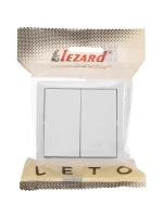 Выключатель 2-кл. ОП LETO бел. LEZARD 752-0200-101 ТехноИмпульс