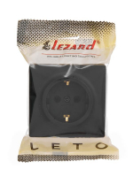 Розетка 1-м ОП LETO с заземл. ПБТ черн. бархат LEZARD 752-4200-122B ТехноИмпульс