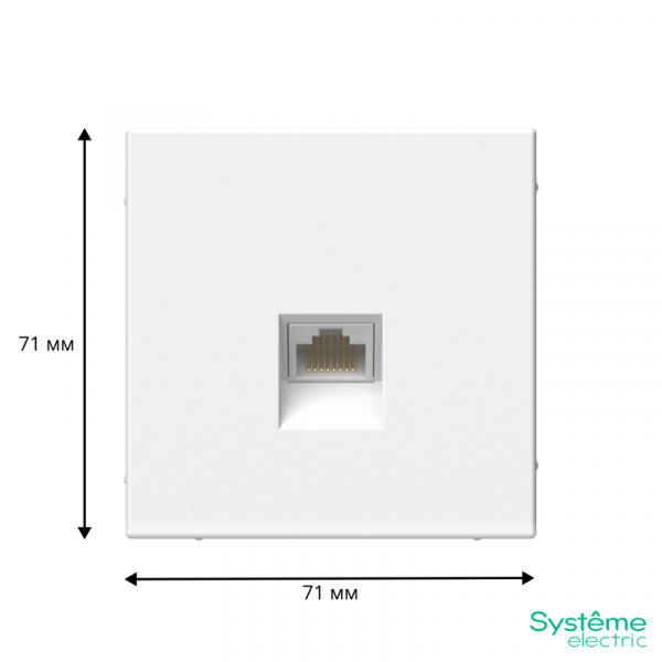 Розетка компьютерная ArtGallery RJ45 кат.6A механизм лотос SE GAL001386 ТехноИмпульс
