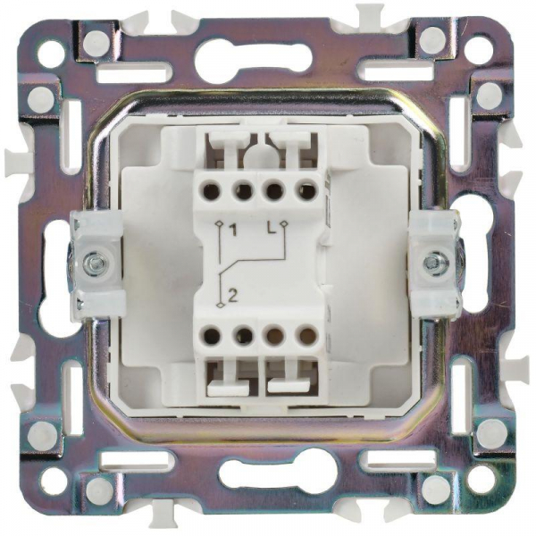 Выключатель проходной 1-кл. SKANDY 10А SK-V02W арктич. бел. IEK SK-V12-0-10-K01 ТехноИмпульс