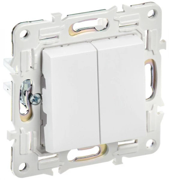 Выключатель 2-кл. SKANDY 10А SK-V04W арктич. бел. IEK SK-V20-0-10-K01 ТехноИмпульс