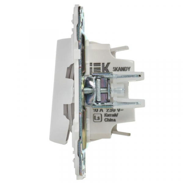 Выключатель 2-кл. SKANDY 10А SK-V04W арктич. бел. IEK SK-V20-0-10-K01 ТехноИмпульс