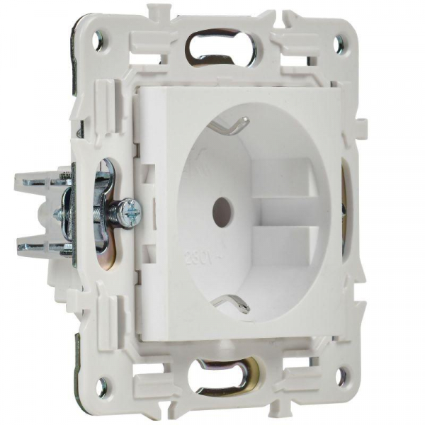 Розетка SKANDY 16А с заземл. без защ. шторок SK-R05W арктич. бел. IEK SK-R11-16-K01 ТехноИмпульс