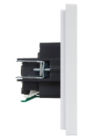 Розетка СП FORTE&PIANO FP213 16А с заземл. защ. шторки безвинт. крепл. бел. IEK FP-R14-16-1-K01 ТехноИмпульс