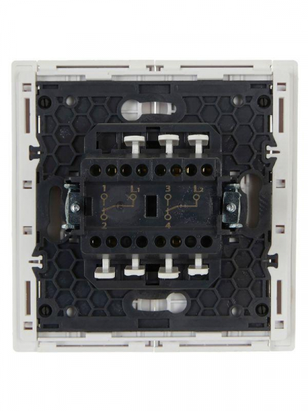 Выключатель проходной 2-кл. СП FORTE&PIANO 10А FP207 бел. IEK FP-V22-0-10-1-K01 ТехноИмпульс