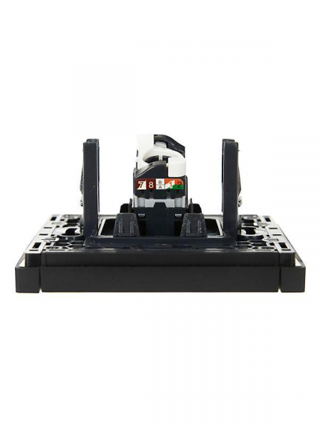 Розетка компьютерная RJ45 кат.5E FORTE&PIANO FP132 черн. IEK FP-K10-1-K02 ТехноИмпульс