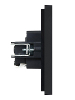 Розетка СП FORTE&PIANO FP114 16А с заземл. без защ. шторок безвинт. крепл. черн. IEK FP-R11-16-1-K02 ТехноИмпульс