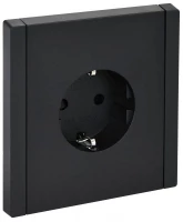 Розетка СП FORTE&PIANO FP113 16А с заземл. защ. шторки безвинт. крепл. черн. IEK FP-R14-16-1-K02 ТехноИмпульс