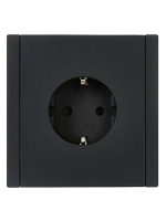 Розетка СП FORTE&PIANO FP113 16А с заземл. защ. шторки безвинт. крепл. черн. IEK FP-R14-16-1-K02 ТехноИмпульс