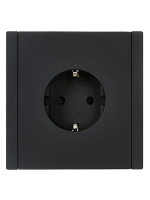 Розетка СП FORTE&PIANO FP115 16А с заземл. защ. шторки винт. крепл. черн. IEK FP-R14-16-K02 ТехноИмпульс