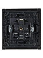 Розетка СП FORTE&PIANO FP115 16А с заземл. защ. шторки винт. крепл. черн. IEK FP-R14-16-K02 ТехноИмпульс