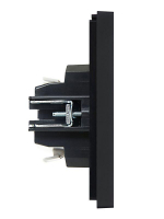 Выключатель проходной 1-кл. СП FORTE&PIANO 10А FP104 с индикацией черн. IEK FP-V12-1-10-1-K02 ТехноИмпульс