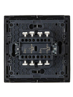 Выключатель проходной 2-кл. СП FORTE&PIANO 10А FP108 с индикацией черн. IEK FP-V22-1-10-1-K02 ТехноИмпульс